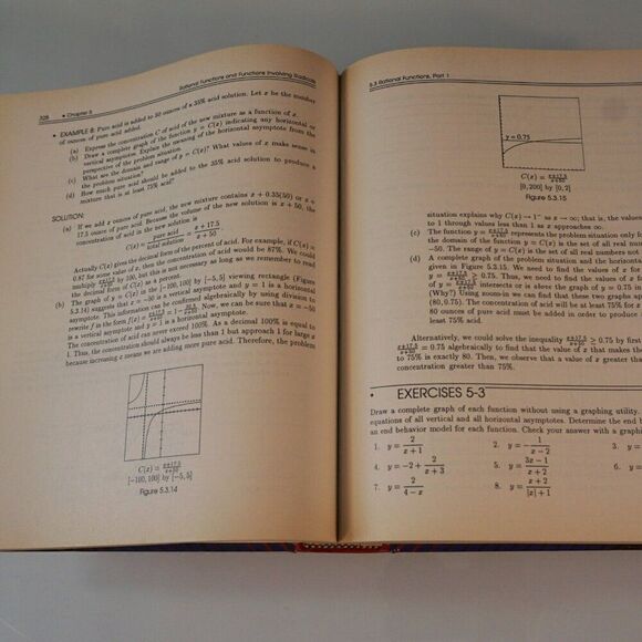 College Algebra and Trigonometry A Graphing Approach 1990 Hardcover Demana Waits - Picture 7 of 9